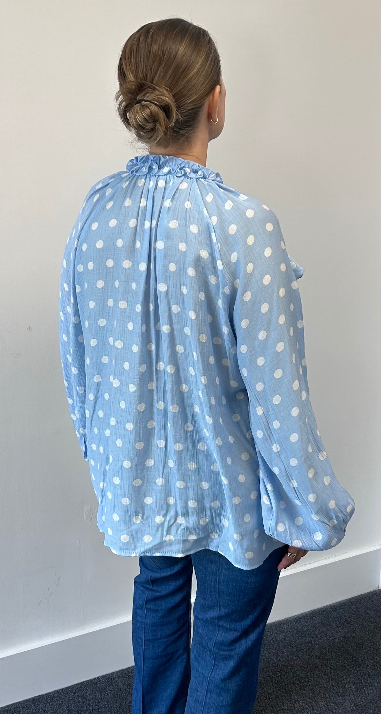 Blue “Bluebell” Spot Blouse