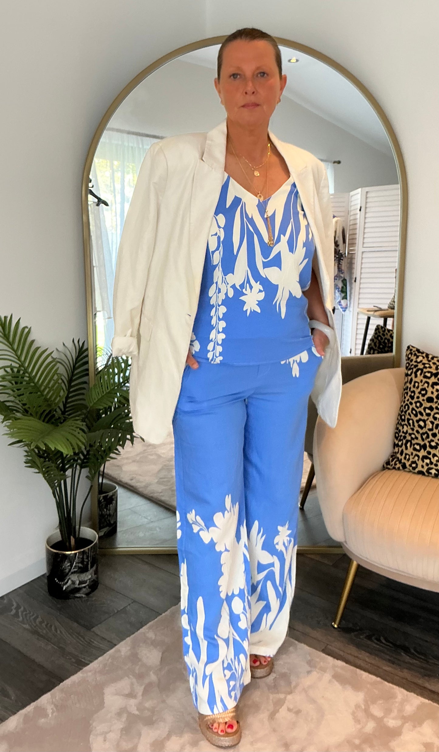 Blue Fleur Cami Coord