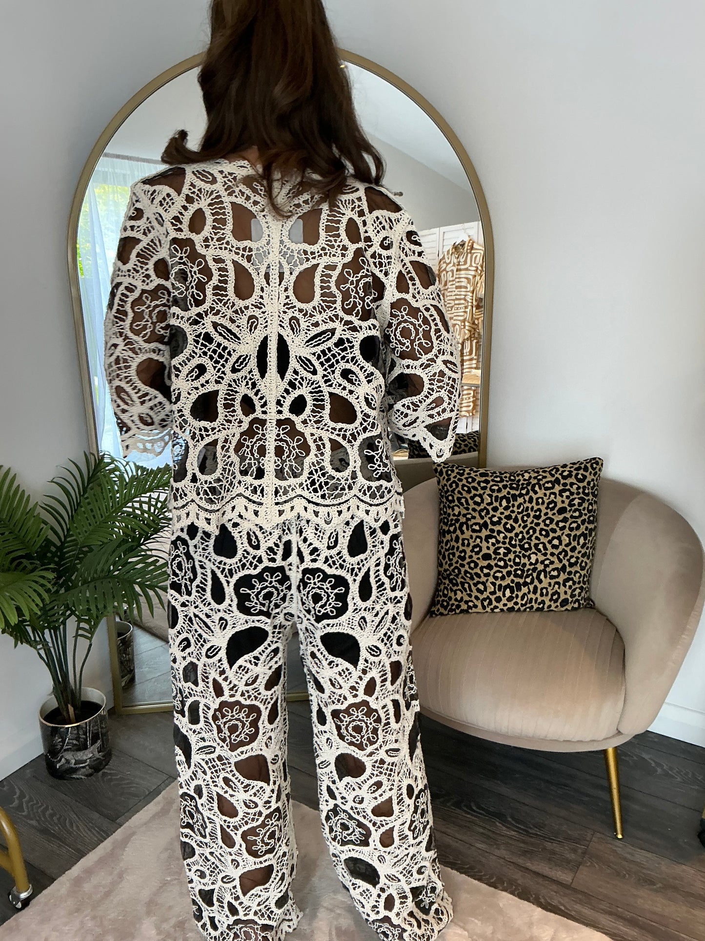 Black “Cleo” Crochet Coord