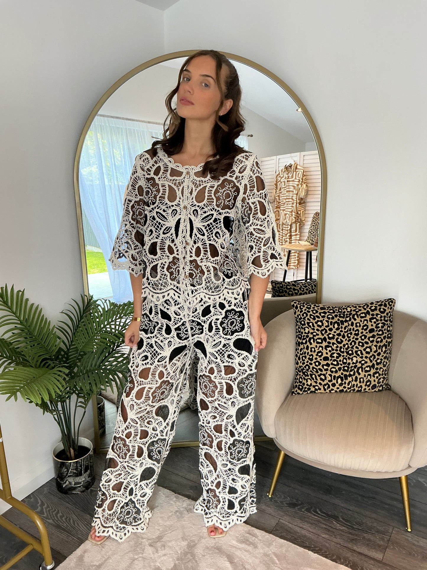 Black “Cleo” Crochet Coord