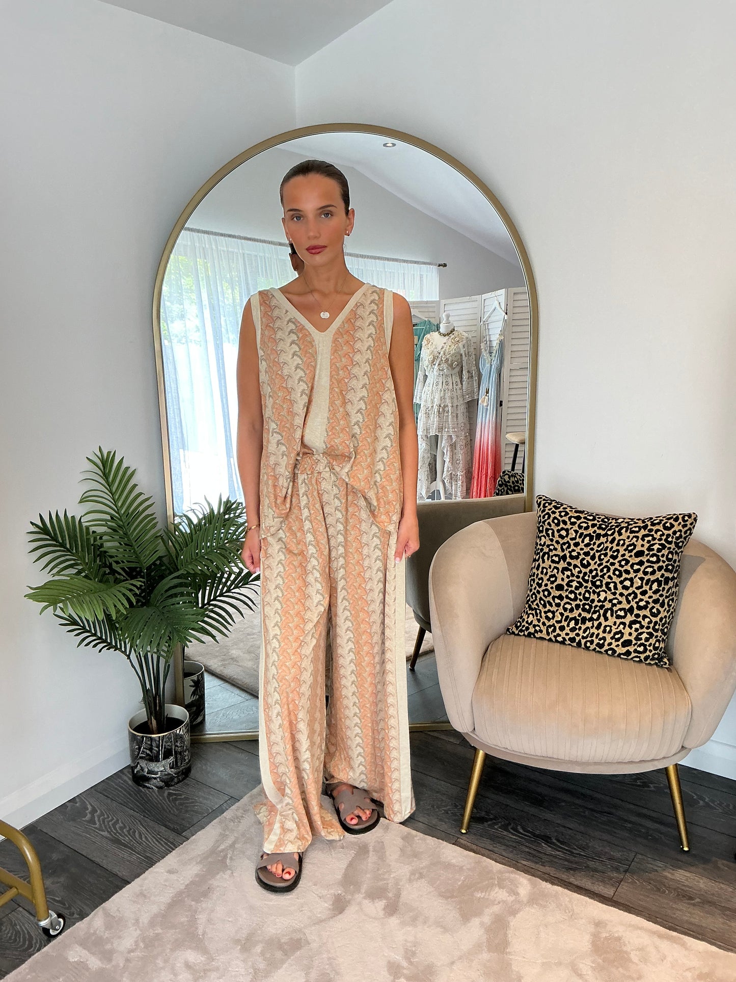 Orange “Collette” Zigzag Coord