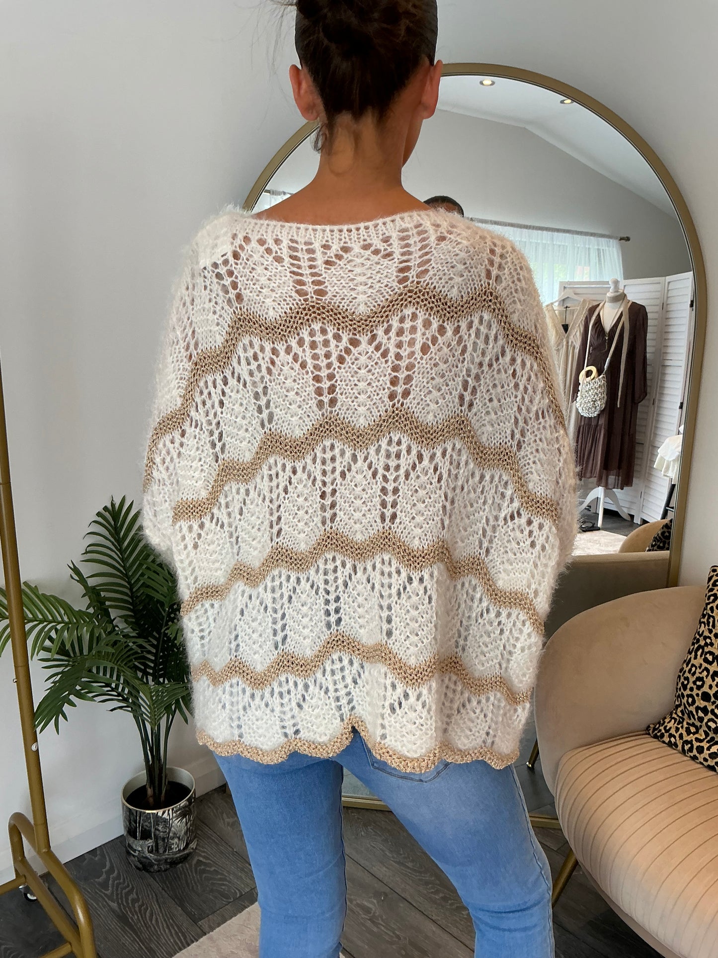 Cream “Lottie” Scallop Jumper