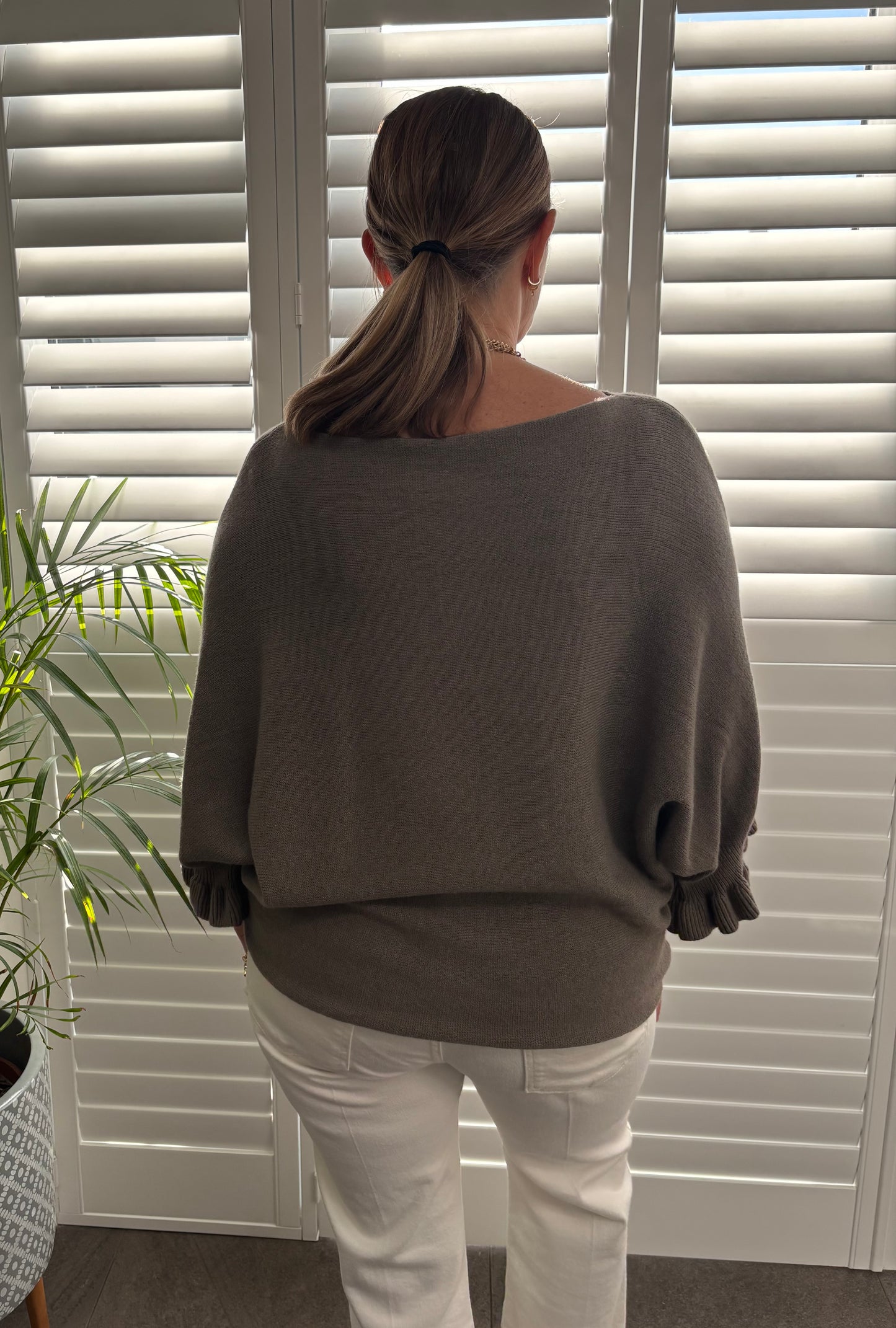 “Gabby” Frill Sleeve Jumper