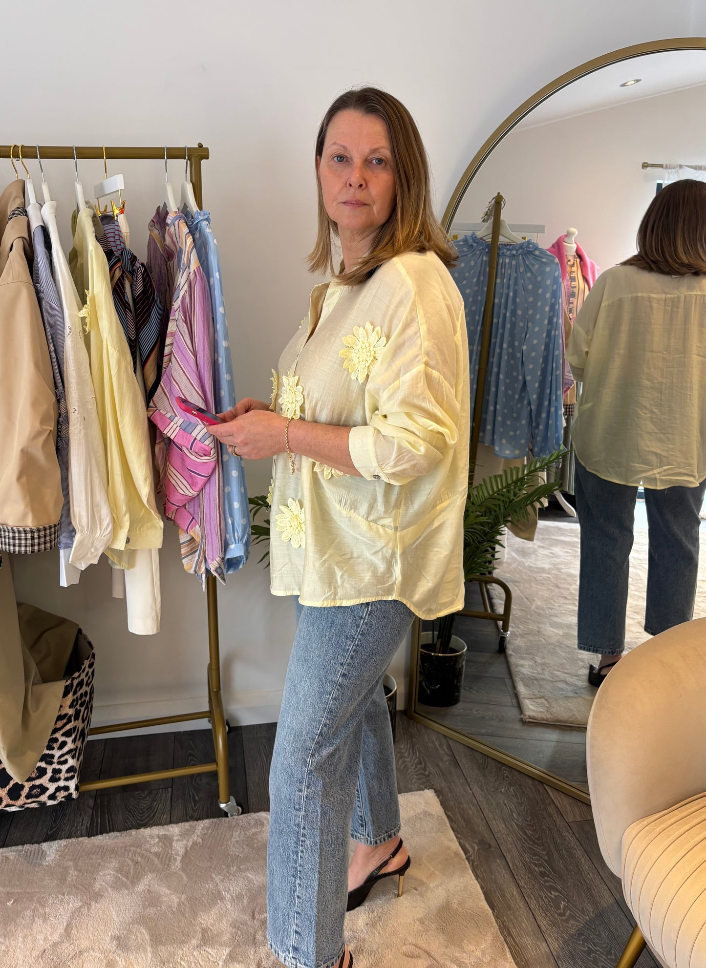 Lemon 3D Flower Shirt