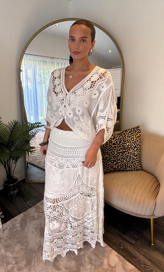 White “Mykonos” Crochet Coord