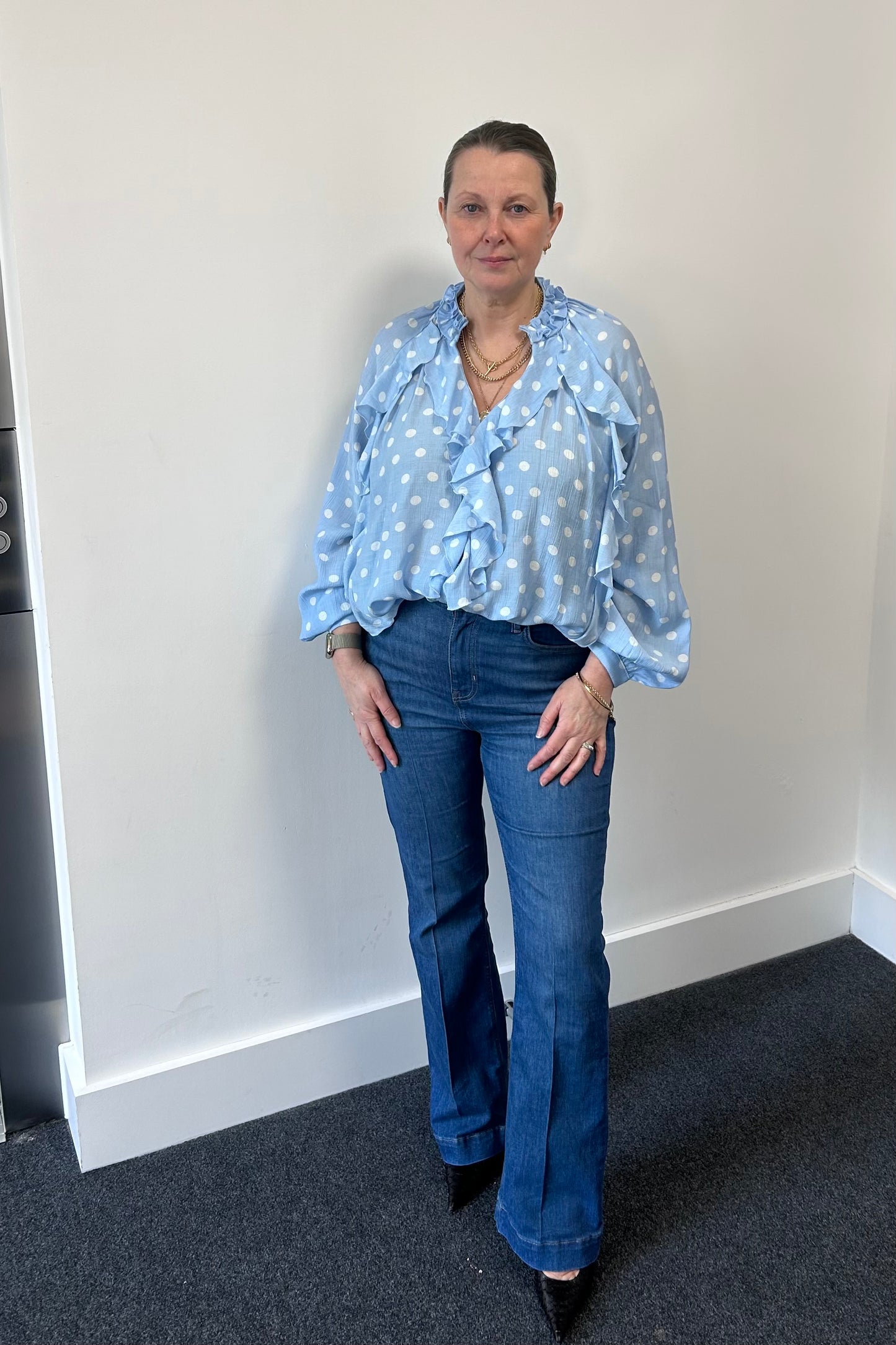 Blue “Bluebell” Spot Blouse