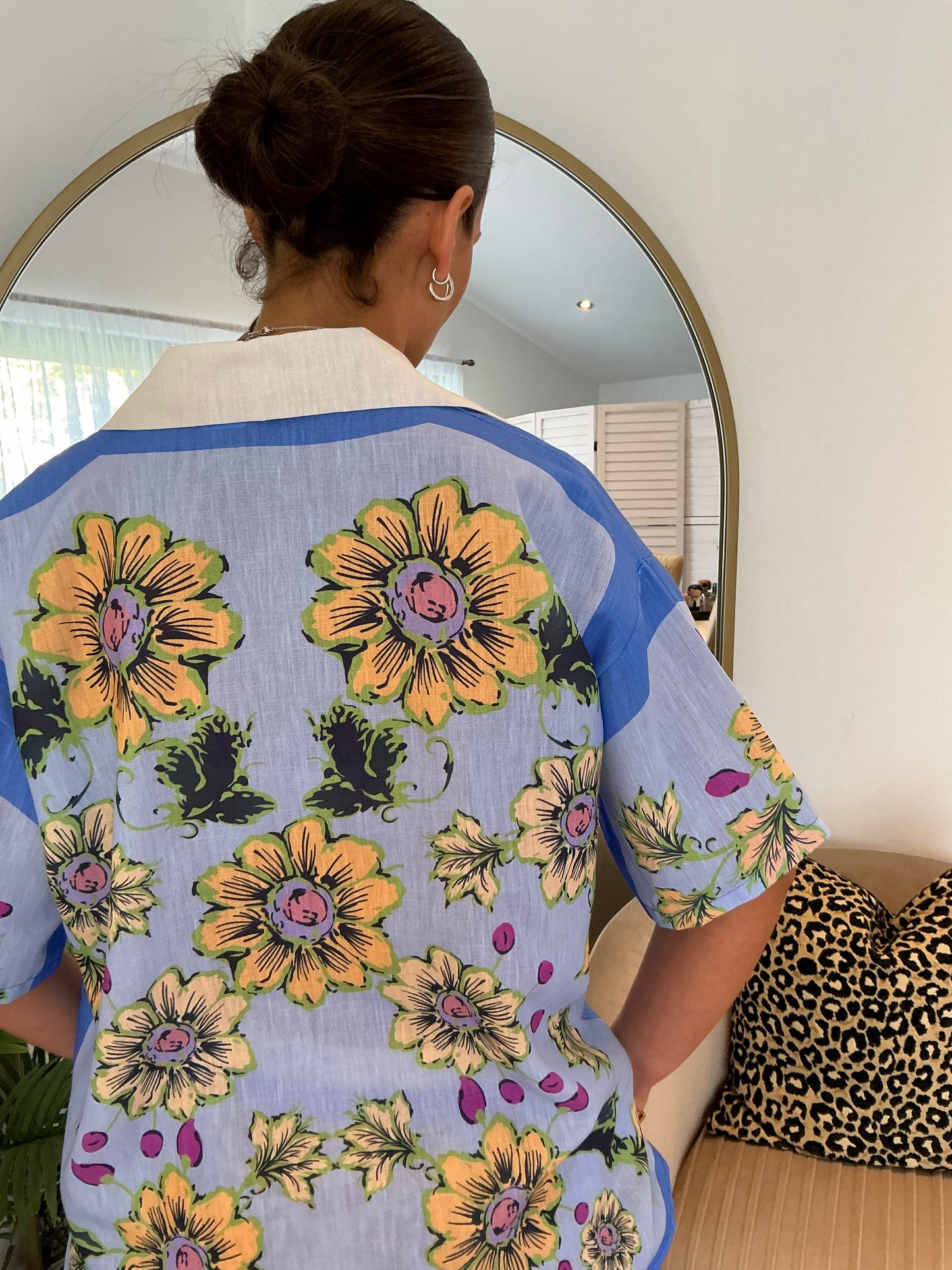 Blue “Nicole” Floral Shorts Co-ord