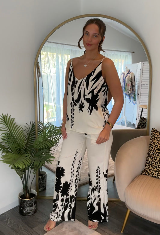 Cream Fleur Cami Coord