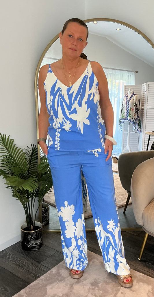 Blue Fleur Cami Coord