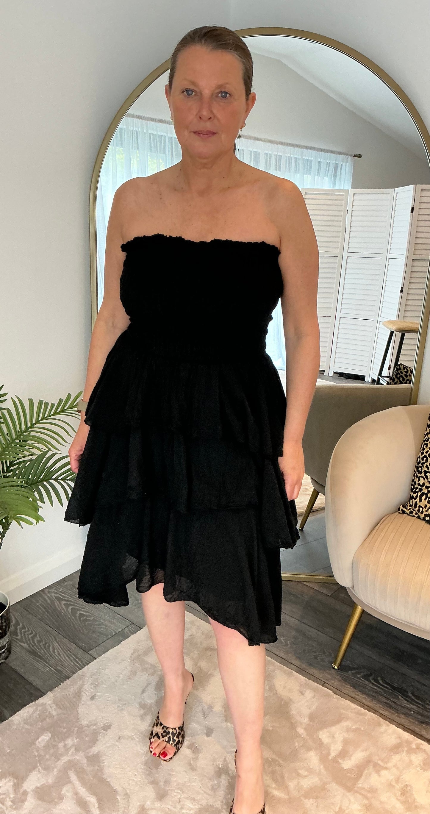 Black “Faith” Bandeau Dress