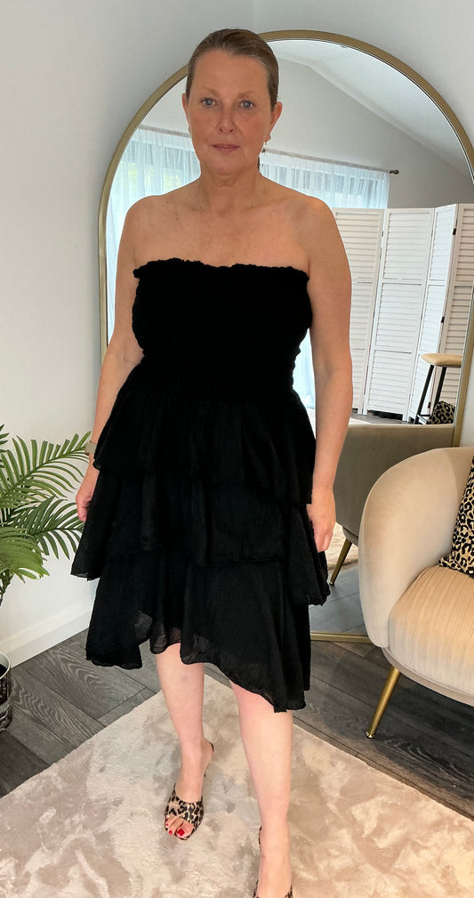 Black “Faith” Bandeau Dress