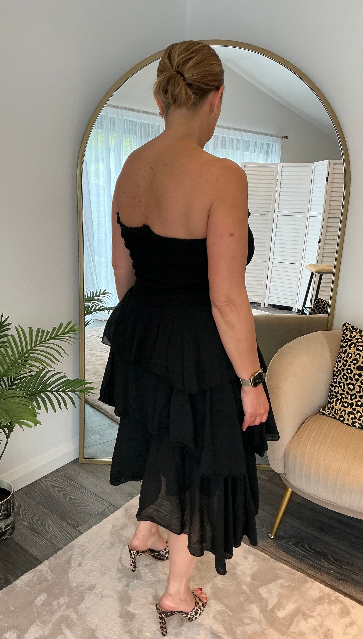 Black “Faith” Bandeau Dress