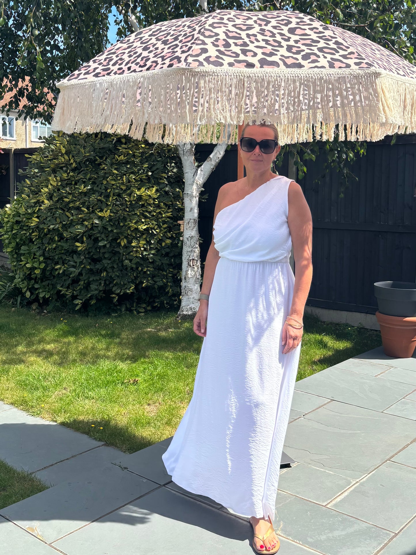 White One Shoulder Maxi Dress