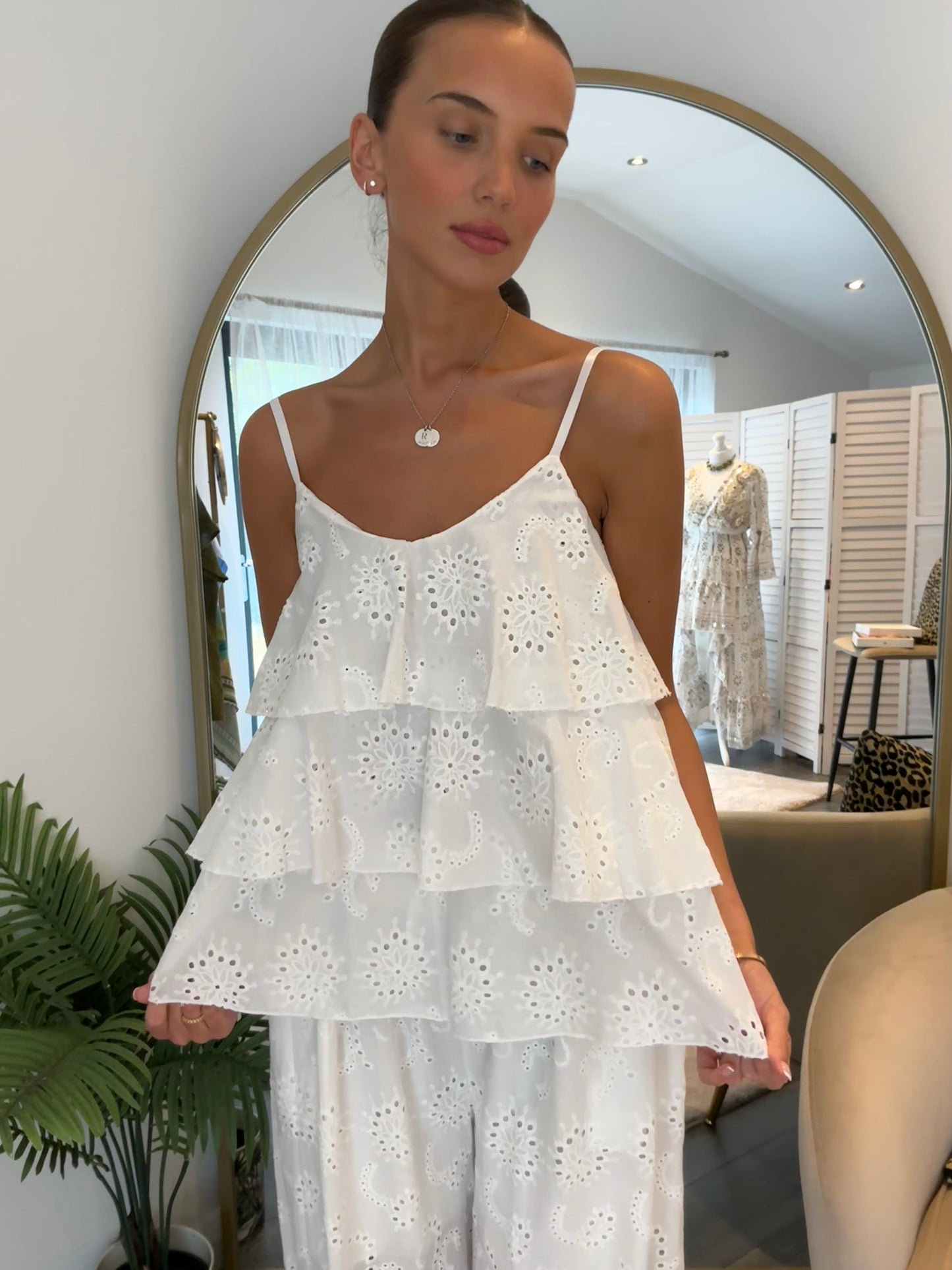 White “Annabelle” Broderie Anglaise Coord