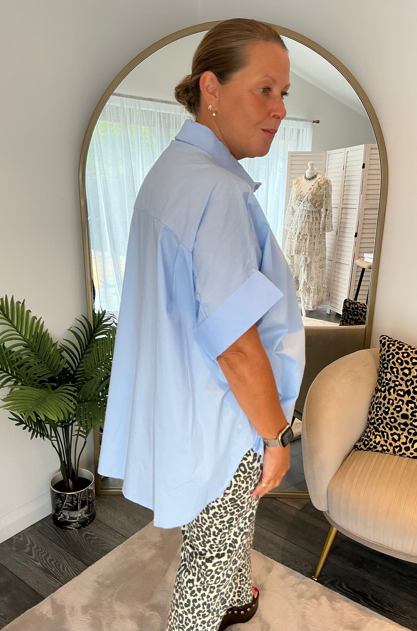 Blue “ Kelly” Oversize Cotton Shirt