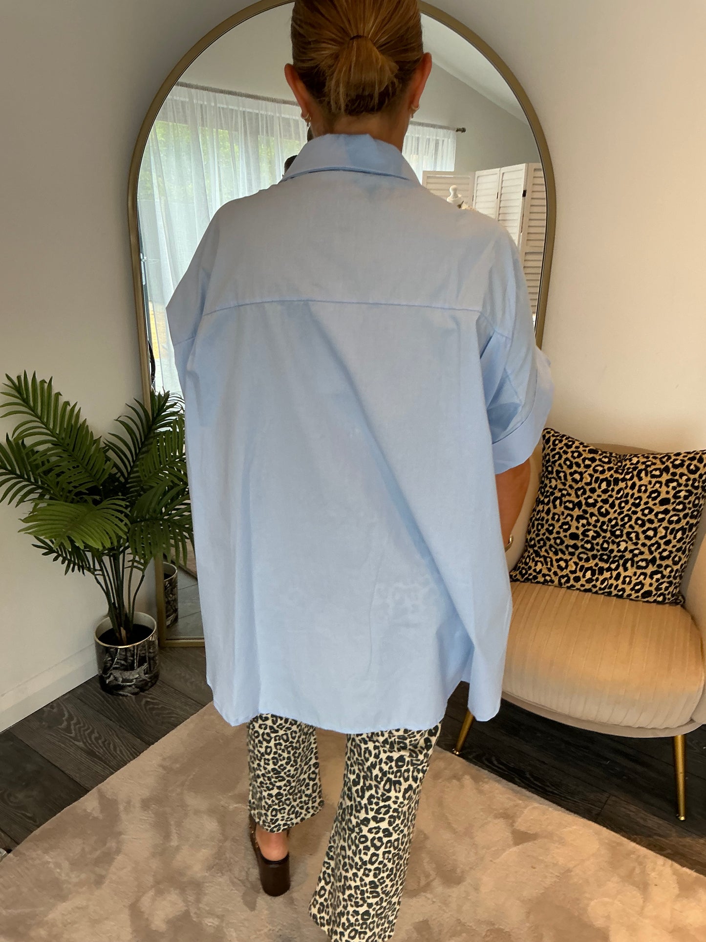 Blue “ Kelly” Oversize Cotton Shirt