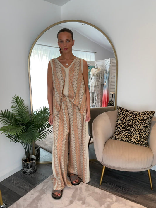 Orange “Collette” Zigzag Coord