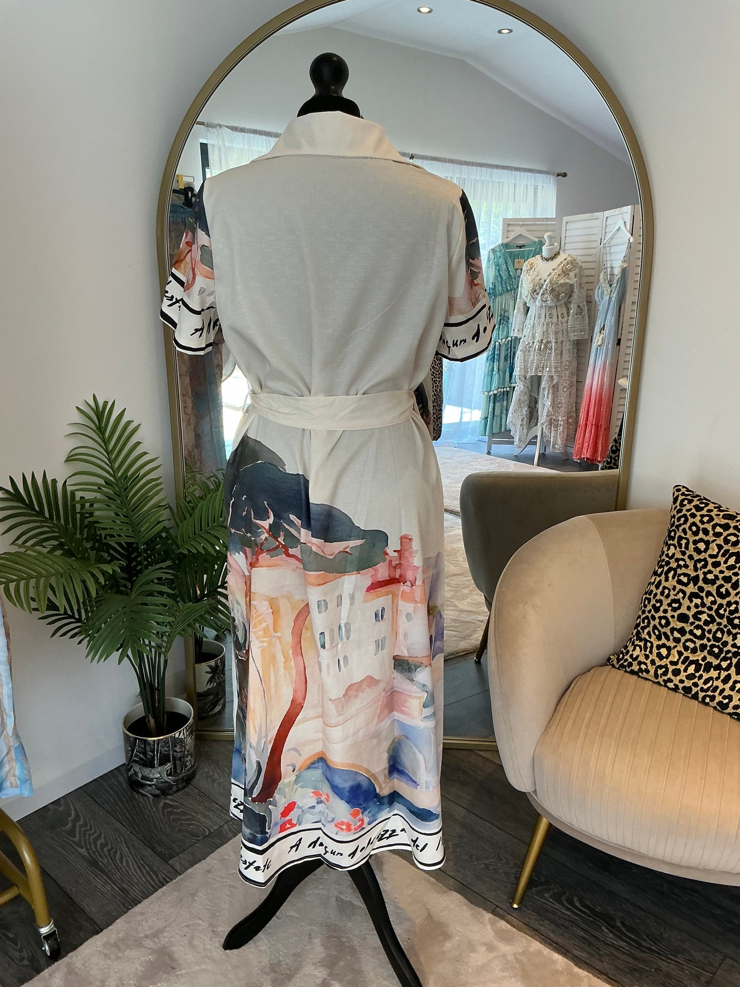 Cream “Bella” Shirt Dress