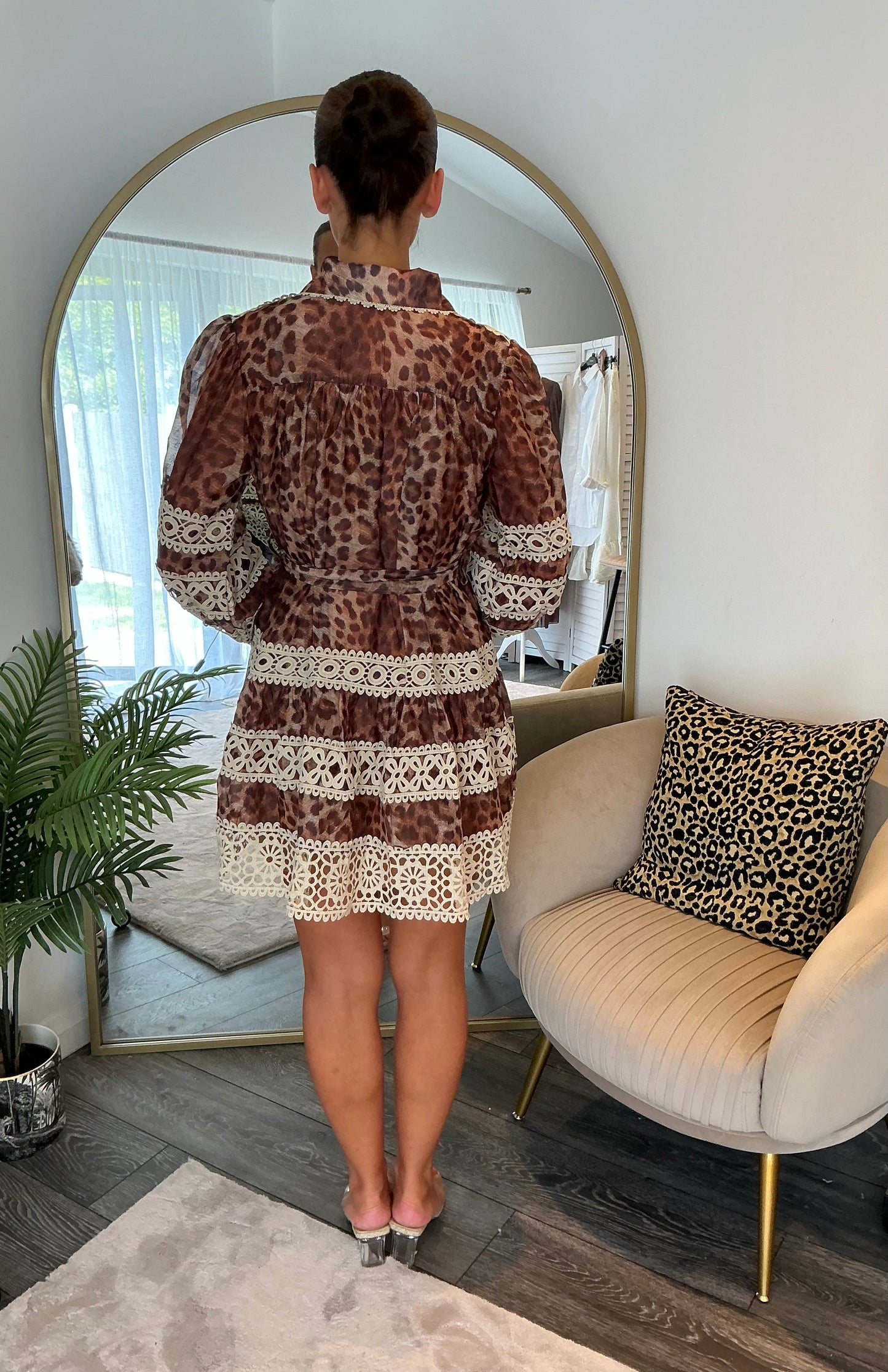 Brown “Jodie” Animal Print Dress