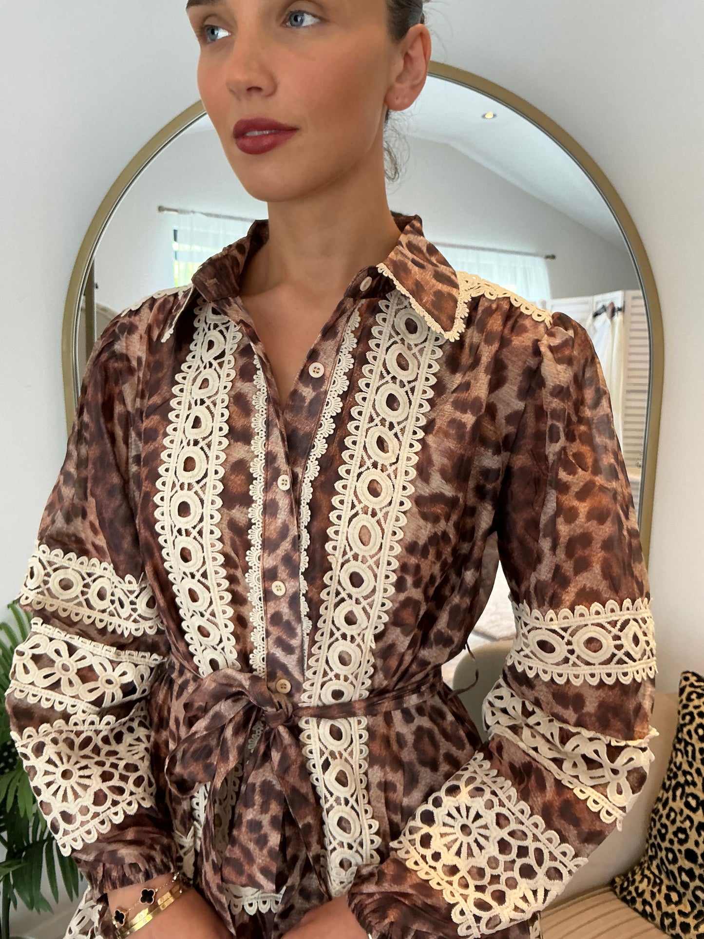 Brown “Jodie” Animal Print Dress