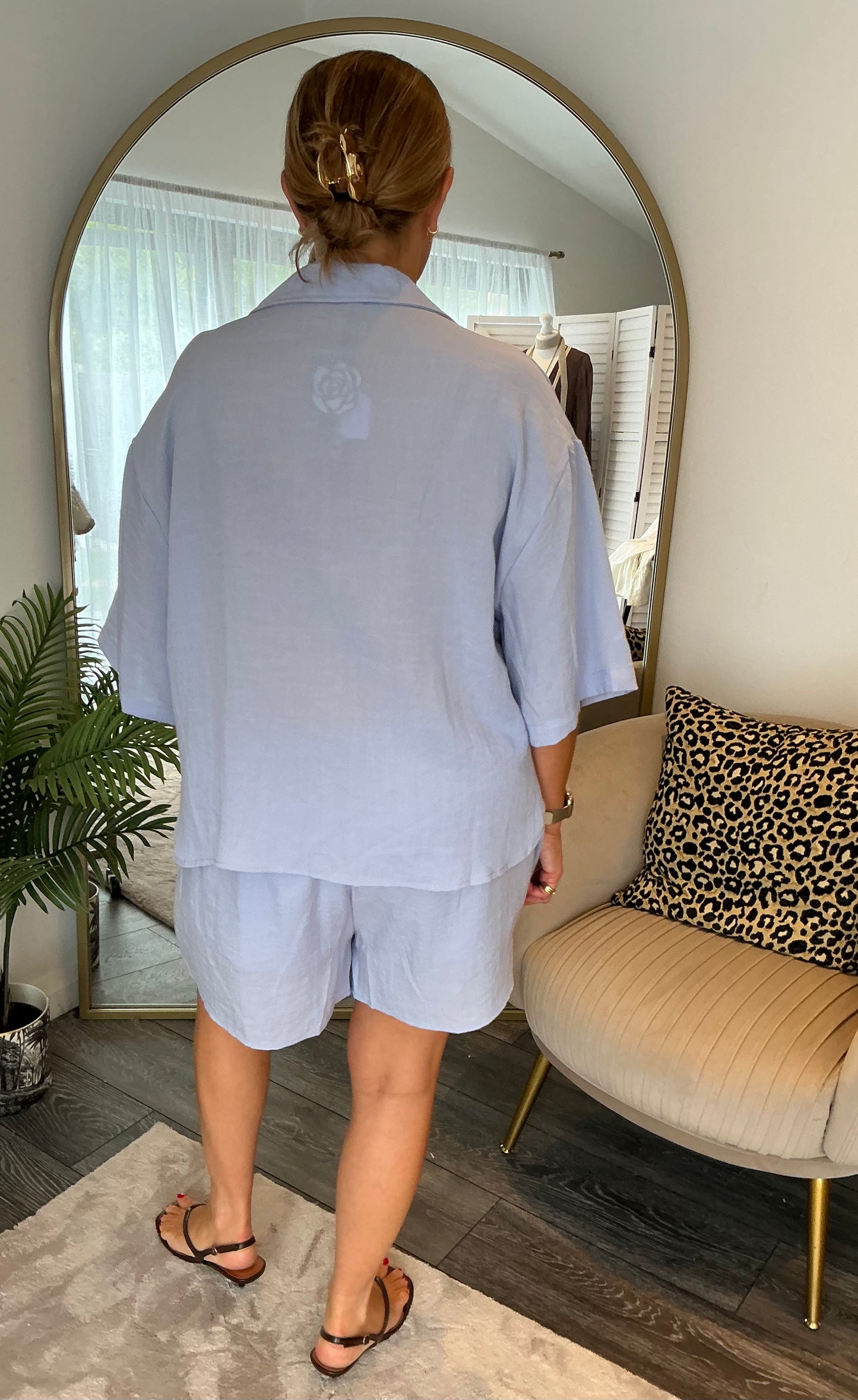 Pale Blue “Carmel” Cutwork Coord
