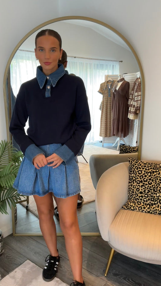 Navy “Skye” 2 in 1 Jumper