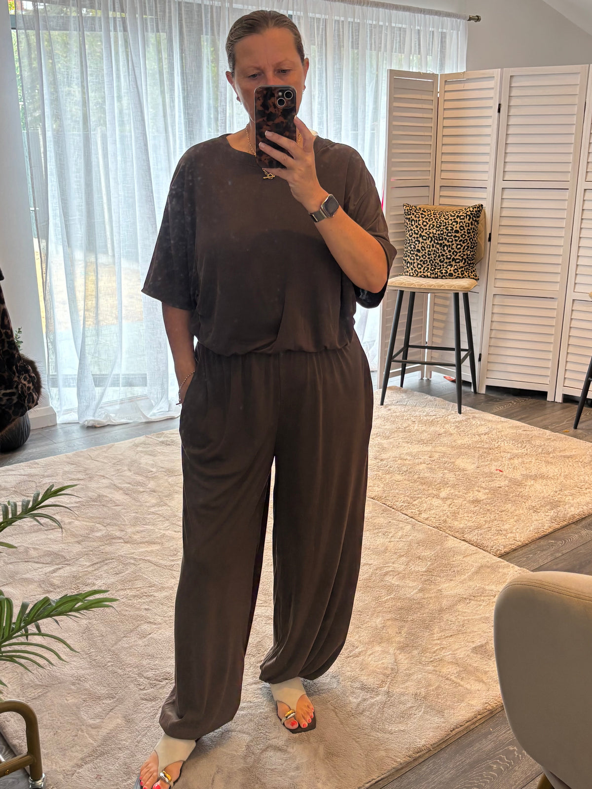 “Alicia” Jersey Top & Trouser Coord
