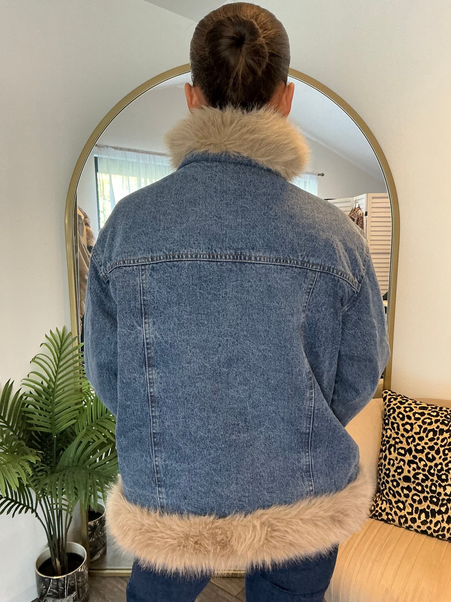 Beige “Darcy” Denim Reversible Jacket