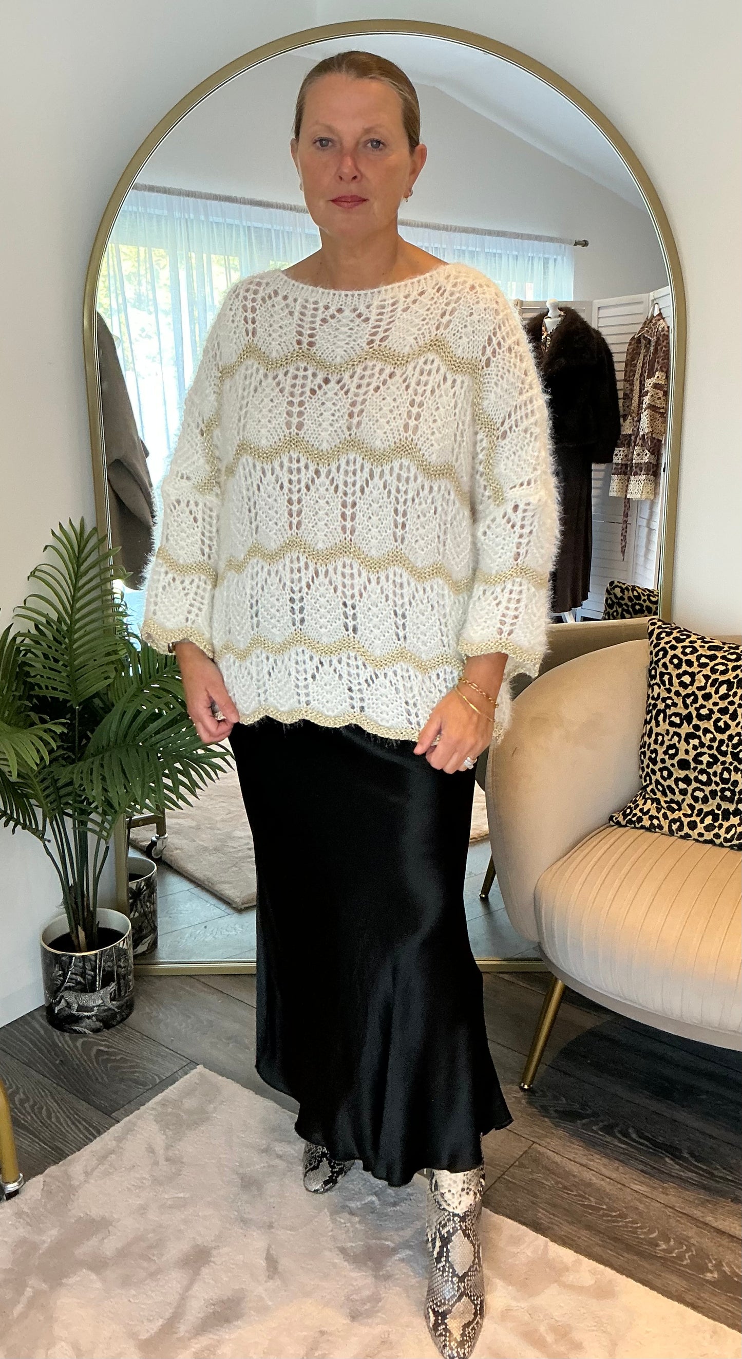 Cream “Lottie” Scallop Jumper