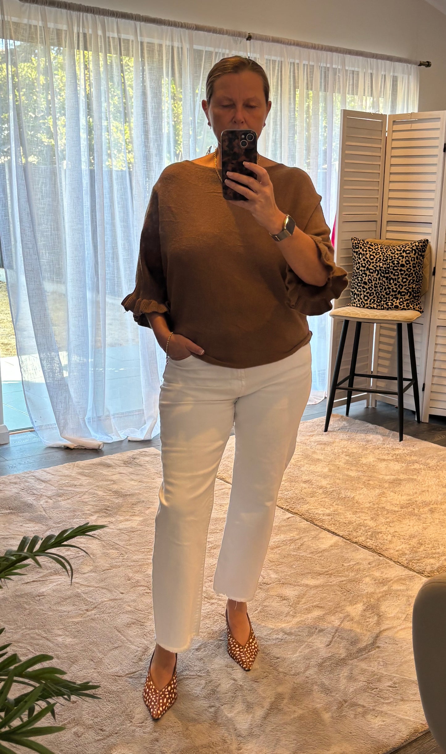“Gabby” Frill Sleeve Jumper