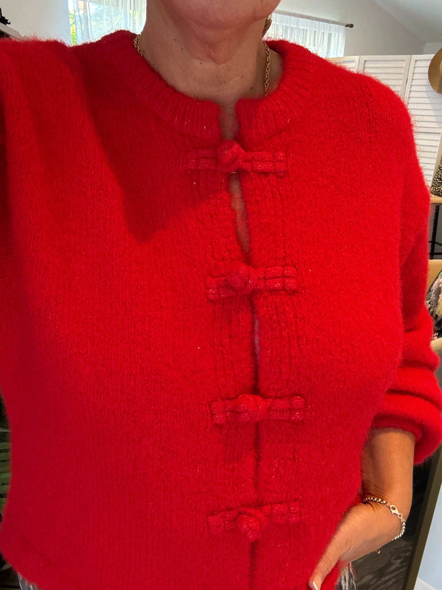 “Sorcha” Frog fastening Jumper/Cardigan