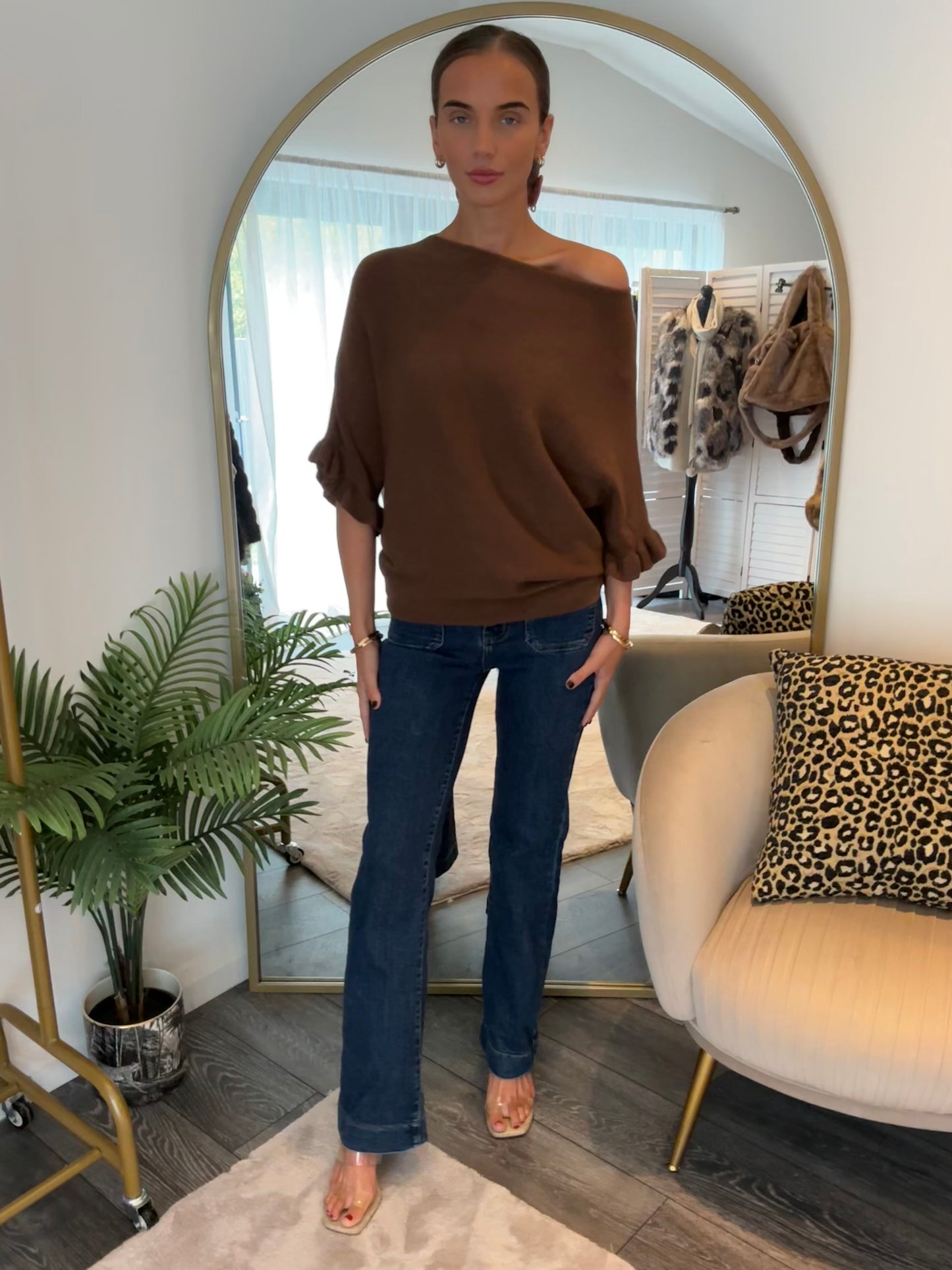 “Gabby” Frill Sleeve Jumper