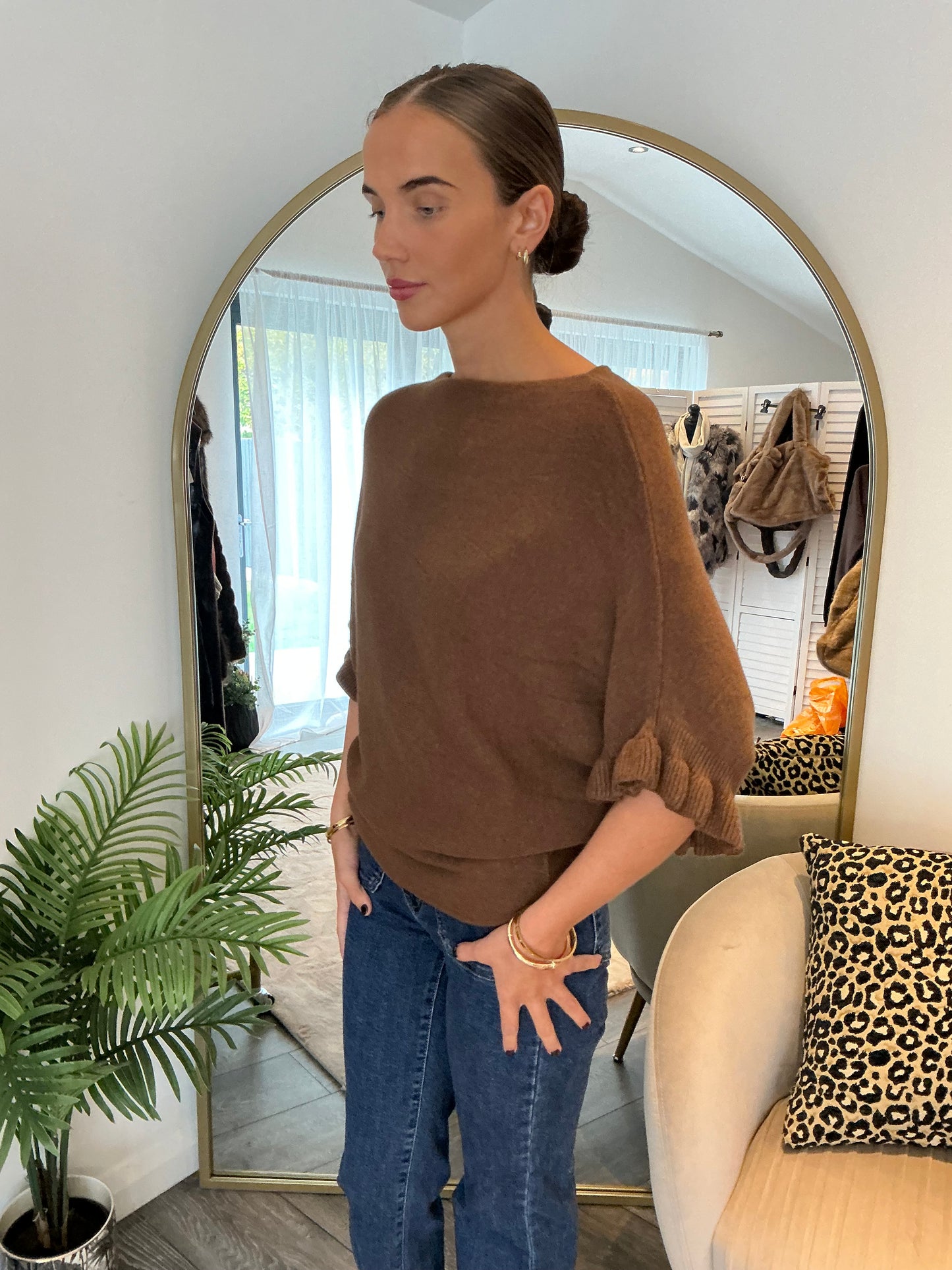 “Gabby” Frill Sleeve Jumper