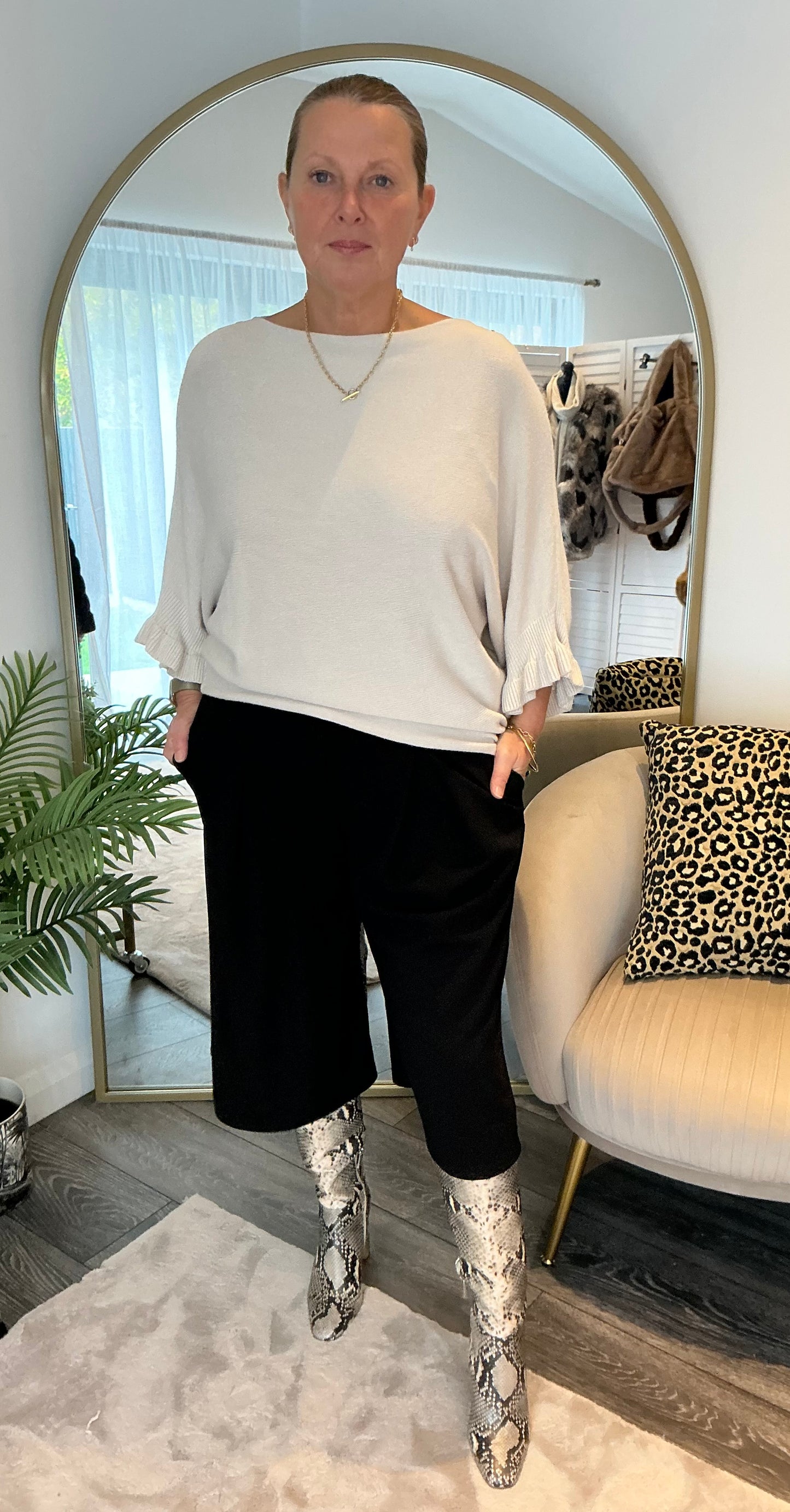 “Gabby” Frill Sleeve Jumper