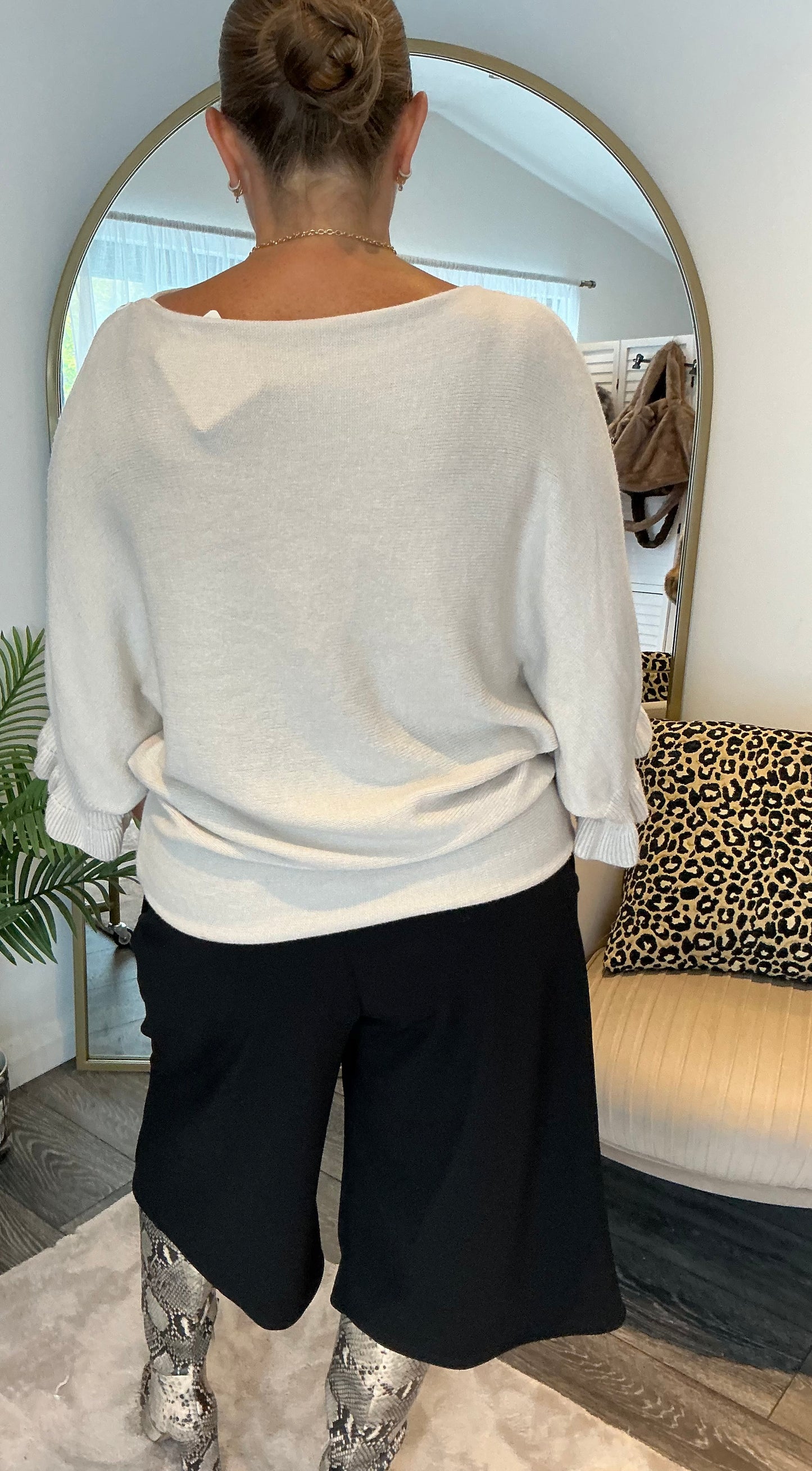 “Gabby” Frill Sleeve Jumper