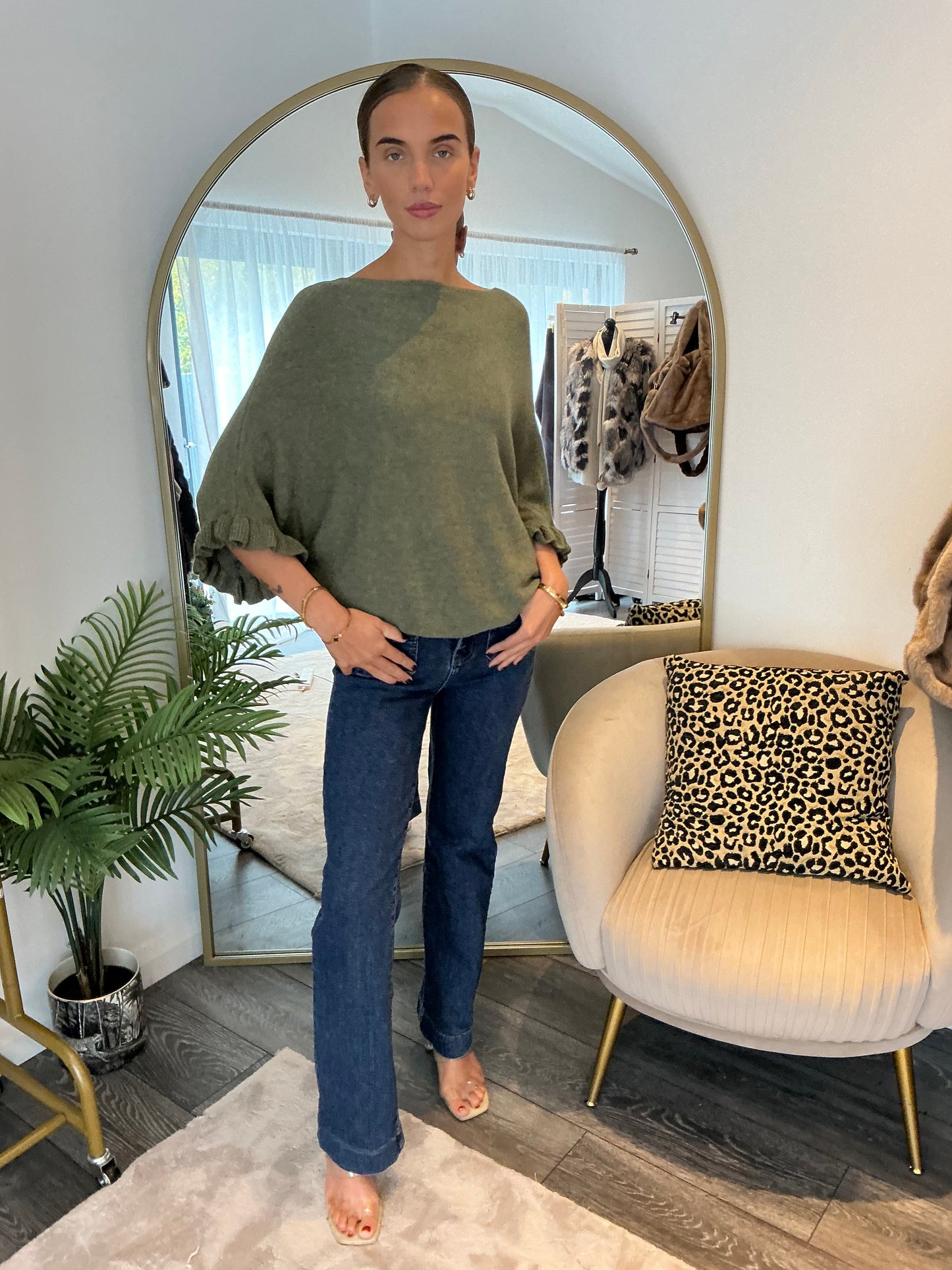 “Gabby” Frill Sleeve Jumper