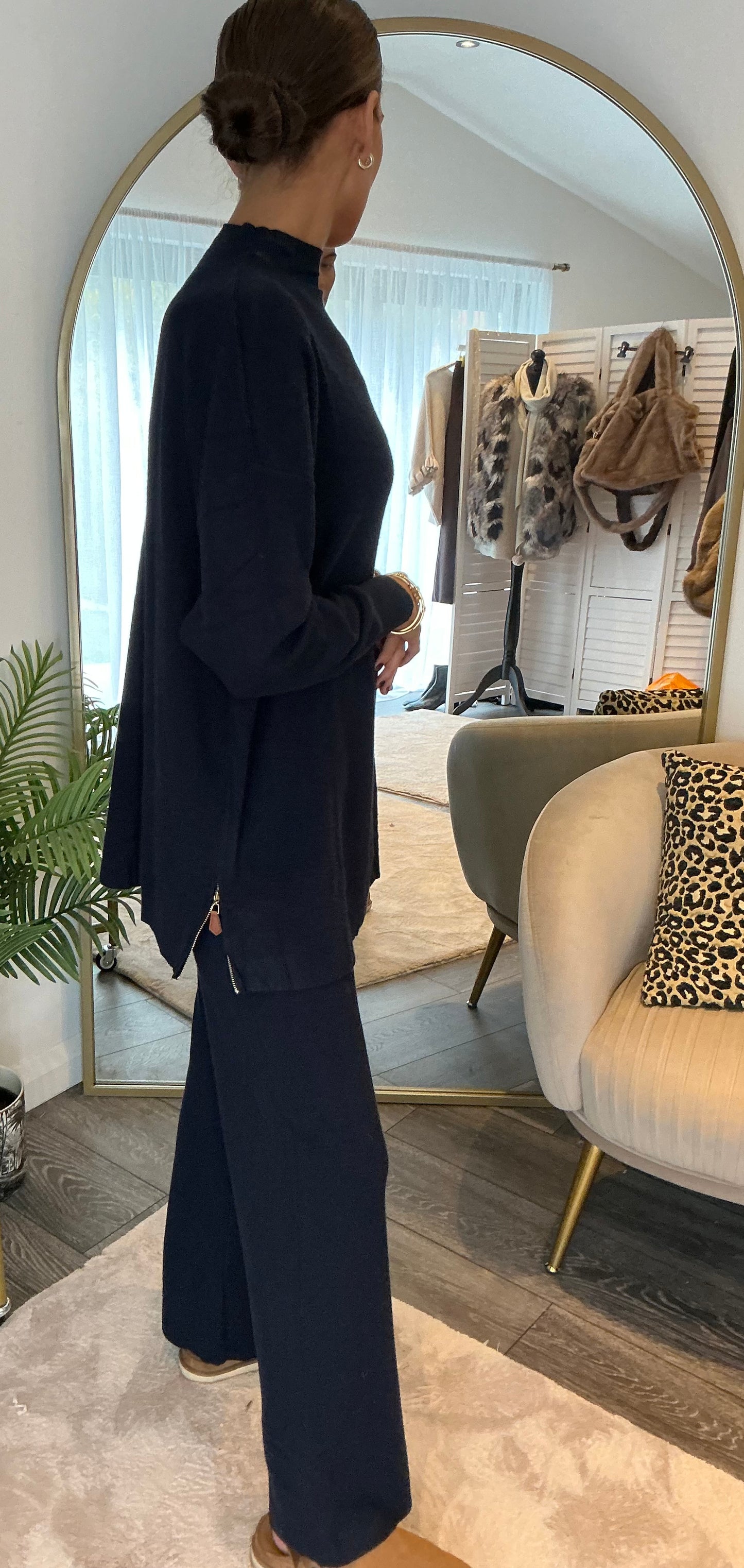 “Harriett” Zip Side Knitted Coord