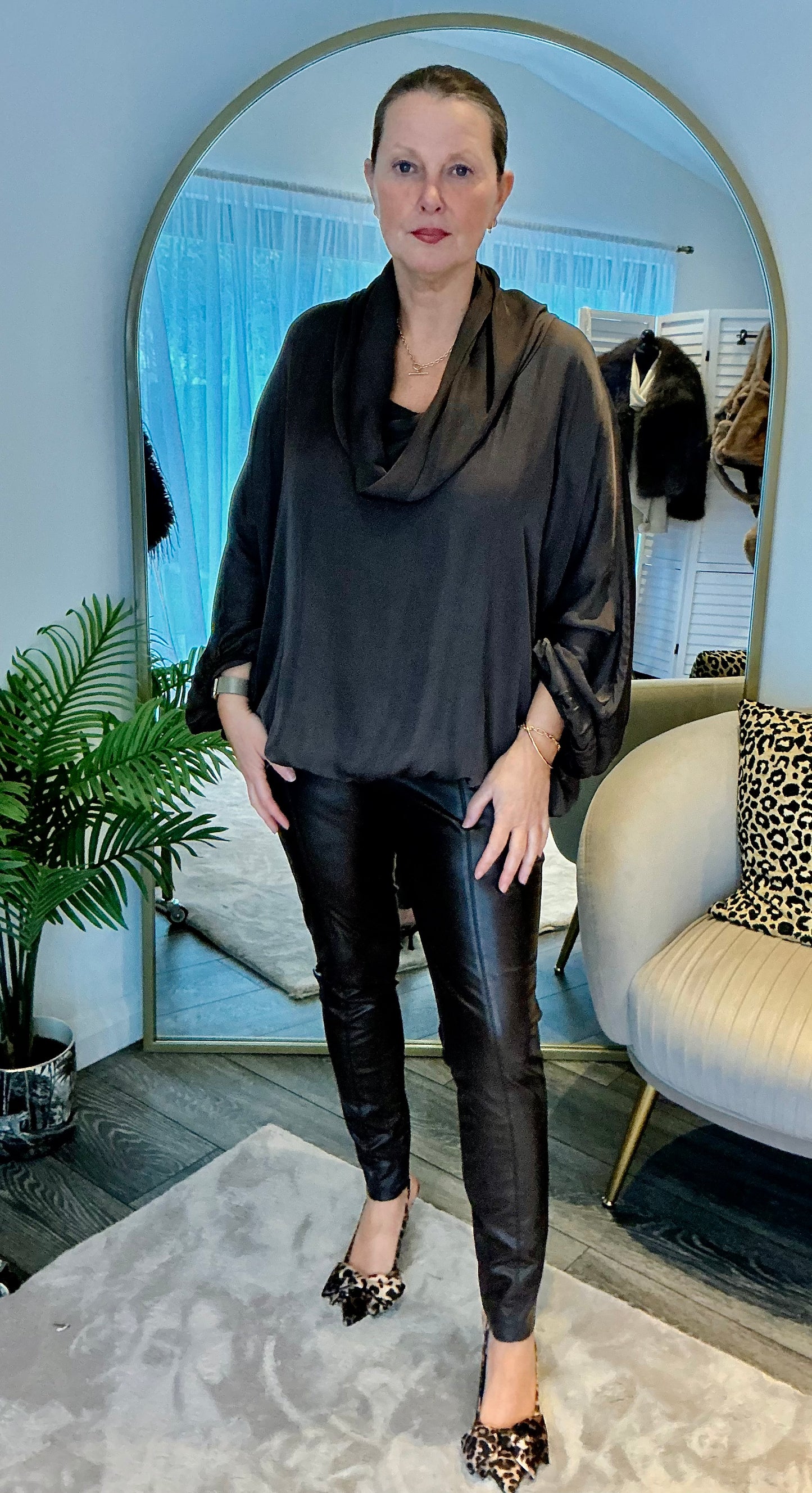 Cowl Neck Oversize Top