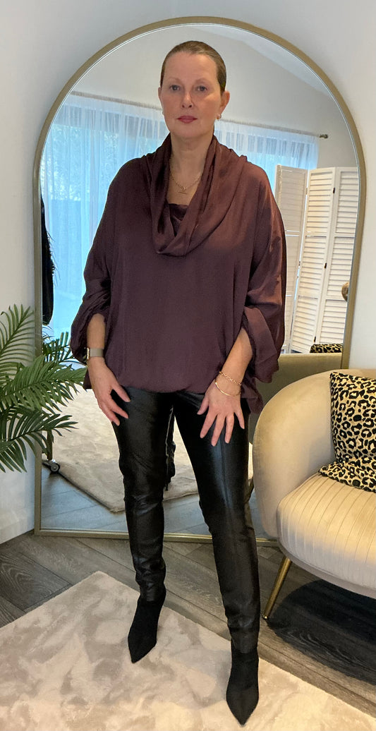 Cowl Neck Oversize Top