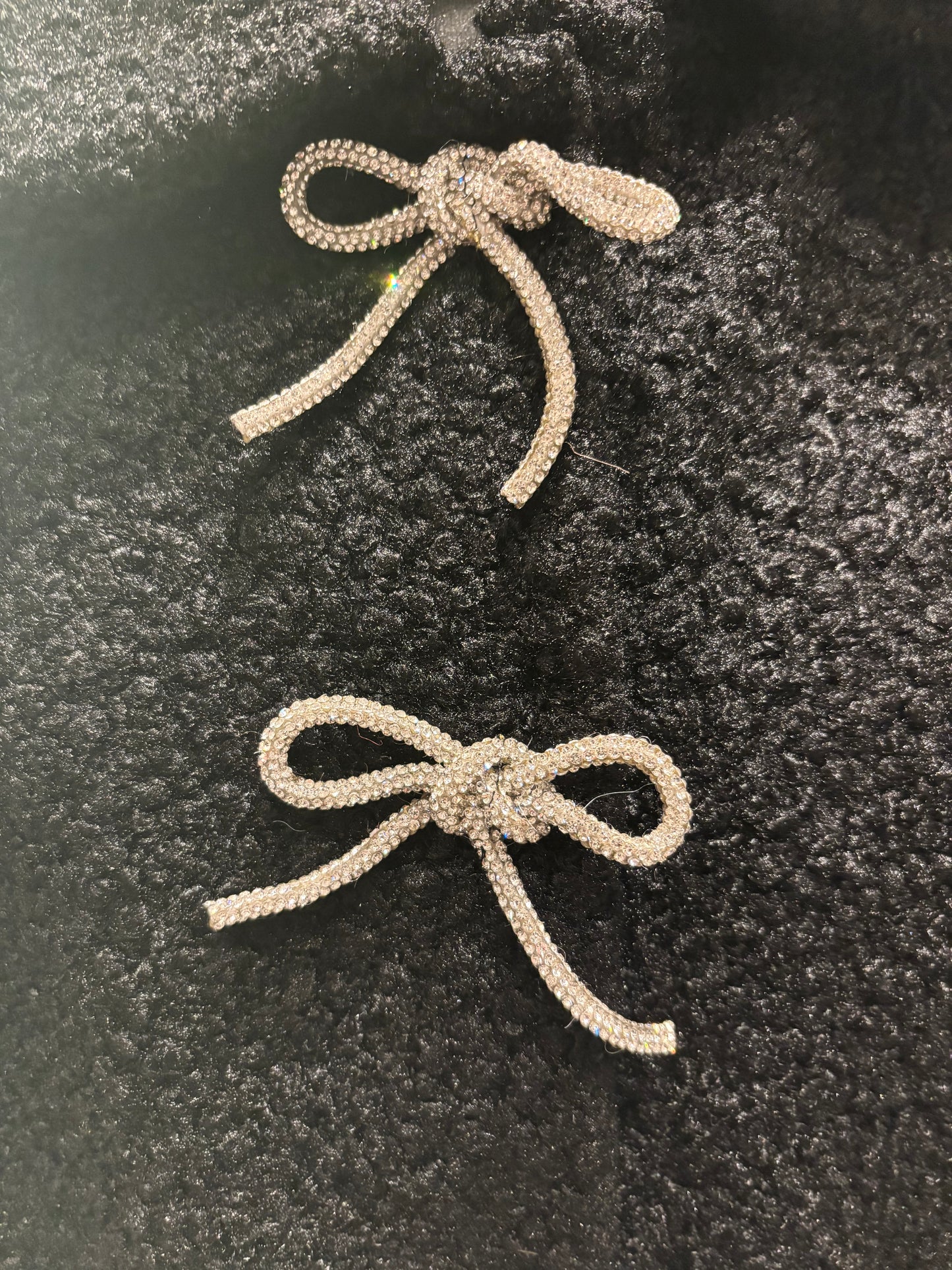 Black Diamante Bow Boucle Jacket