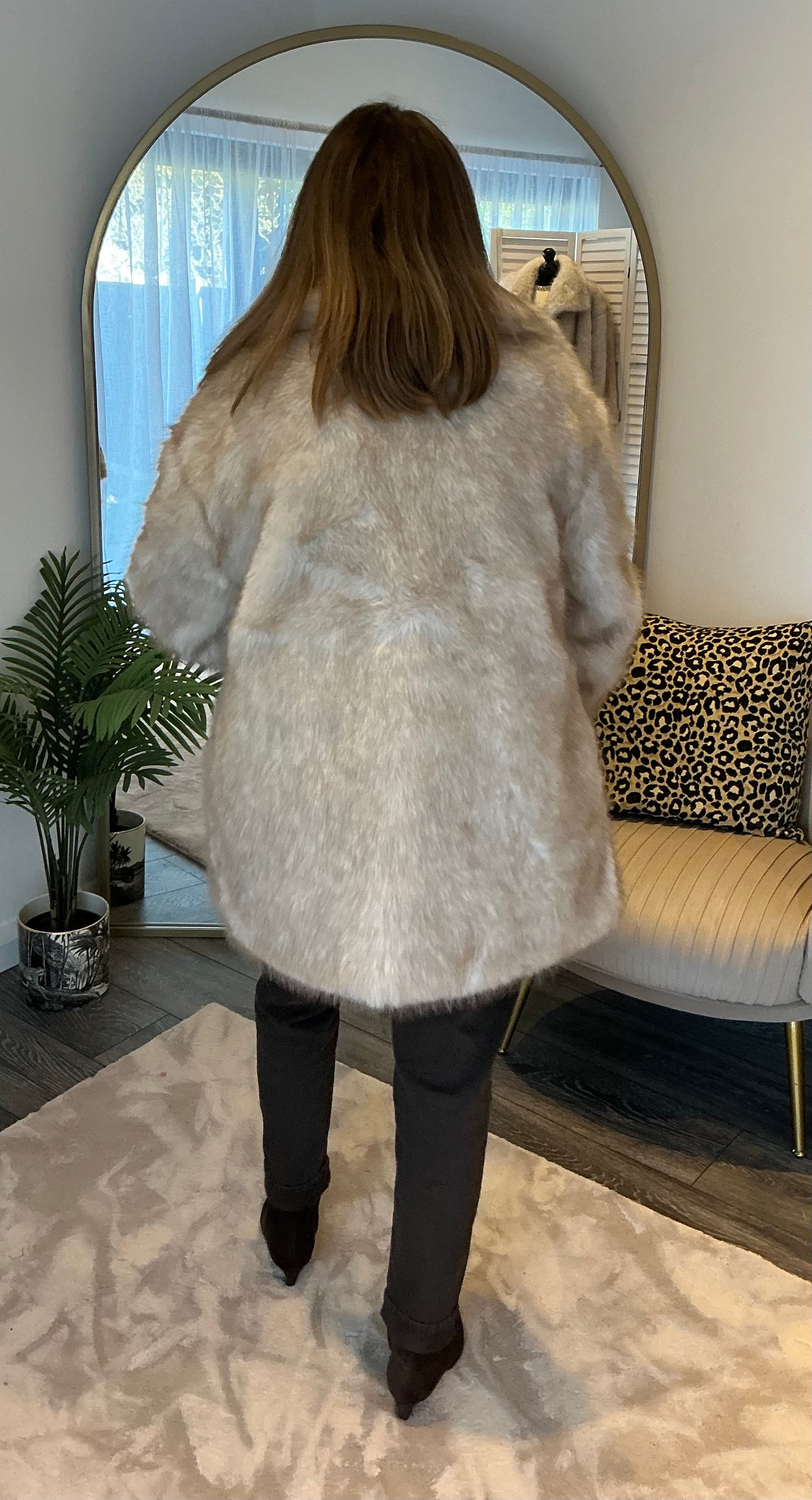 Cream “Gigi” Faux Fur Coat