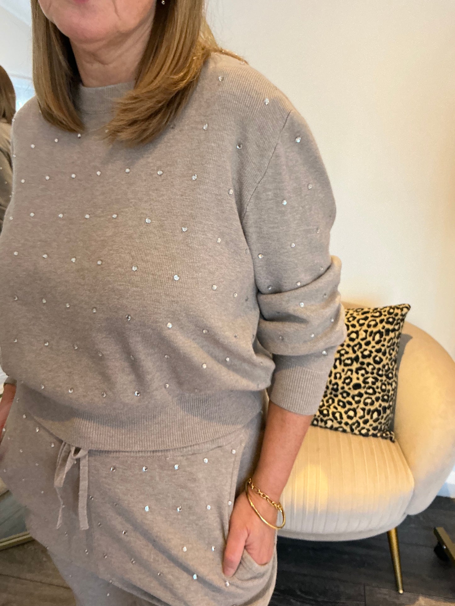 Diamanté Embellished Knitted Coord