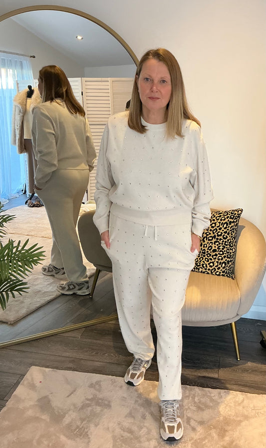 Diamanté Embellished Knitted Coord