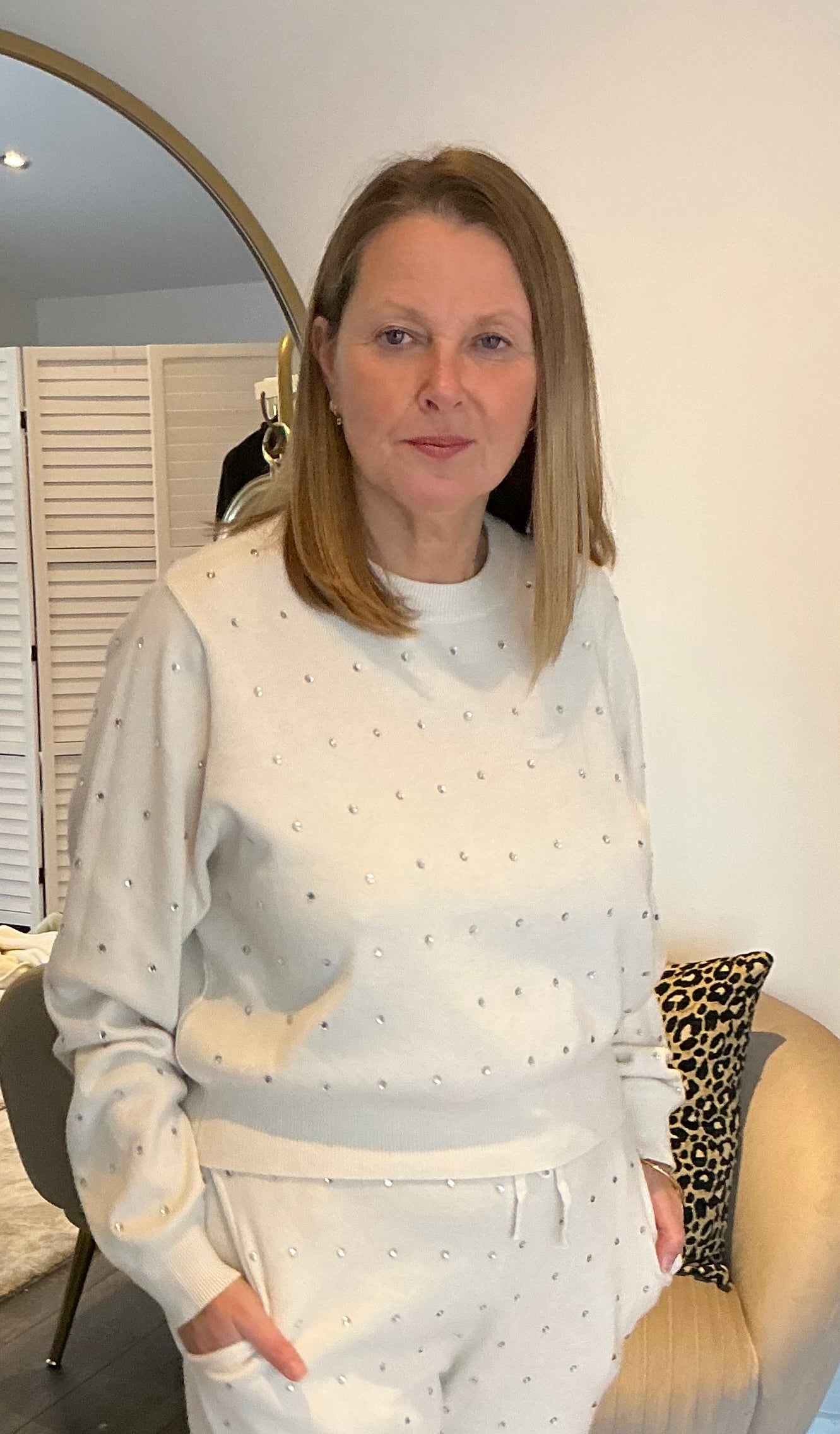 Diamanté Embellished Knitted Coord