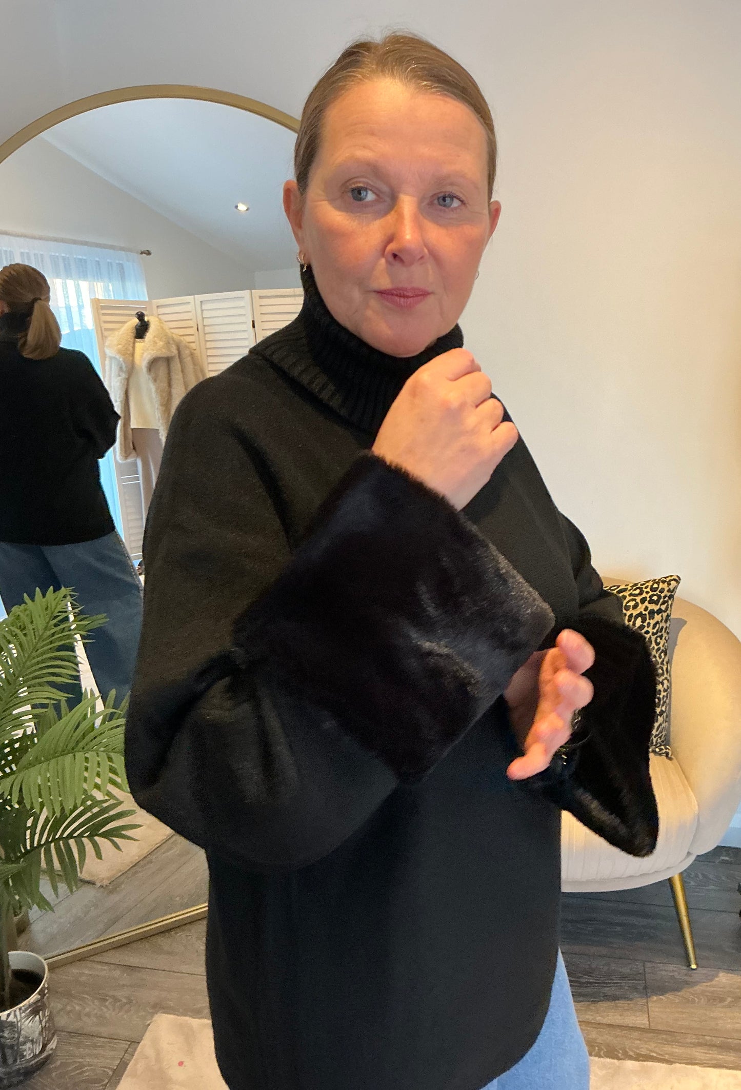 “Vixen” Faux Fur Cuff Jumper