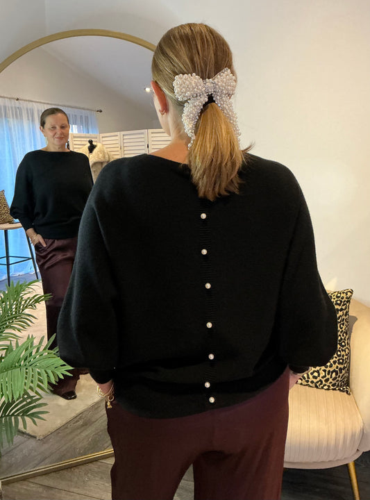 “ Gabriella” Pearl Back Jumper