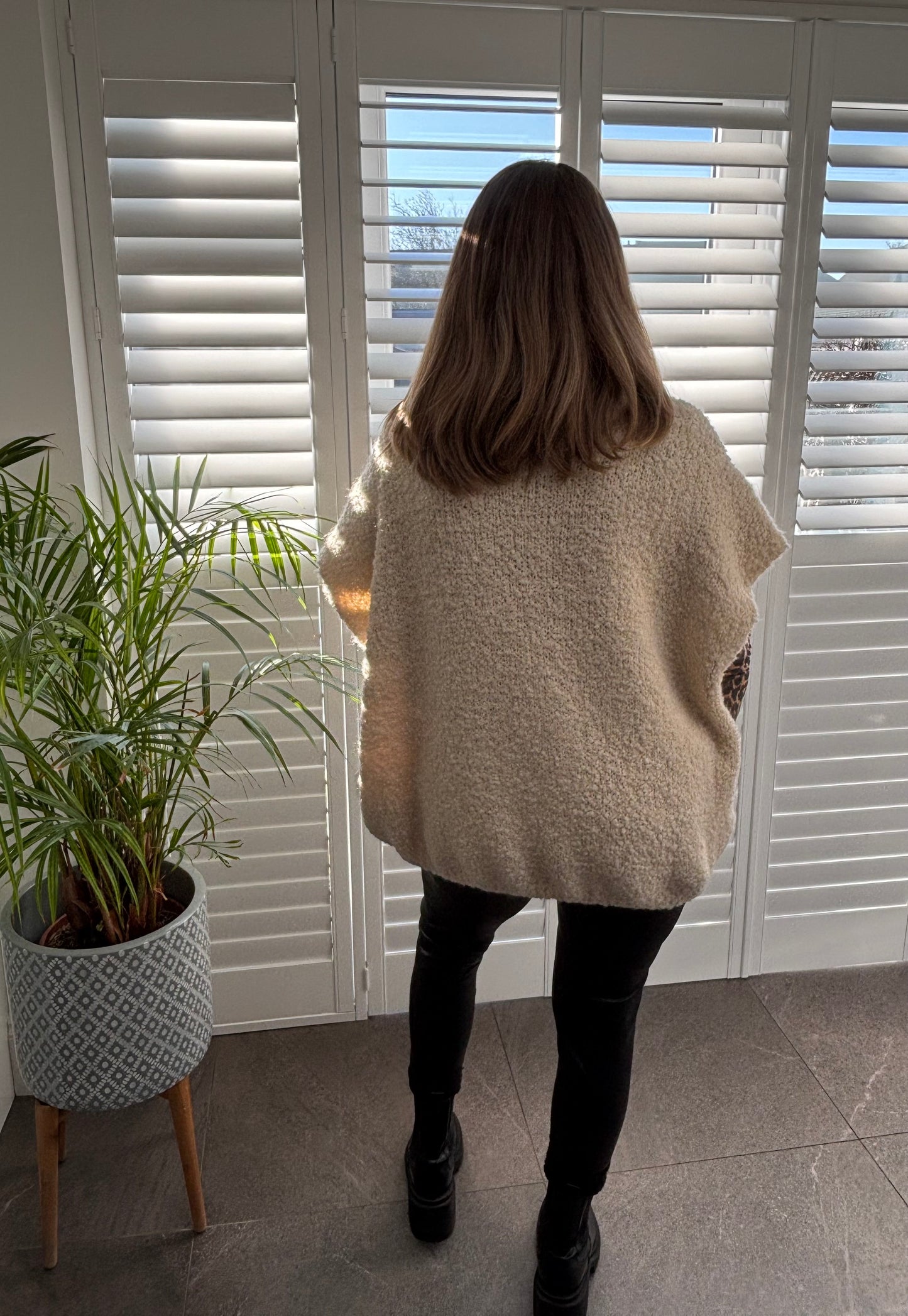 “Jessie” Roll Neck Knitted Tabbard