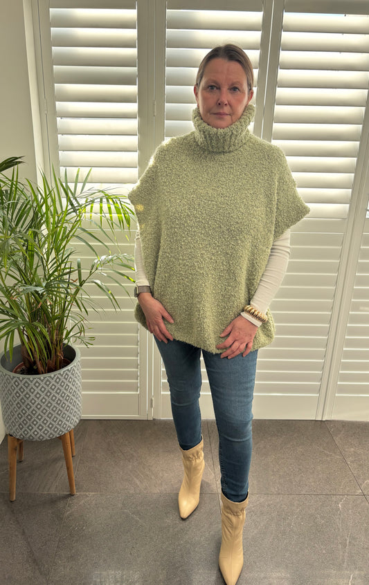 “Jessie” Roll Neck Knitted Tabbard