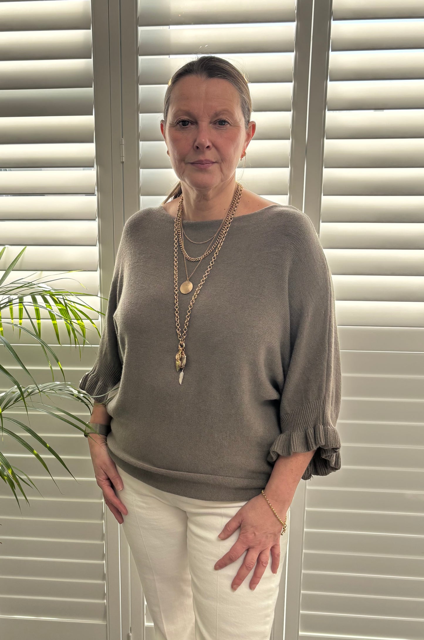 “Gabby” Frill Sleeve Jumper