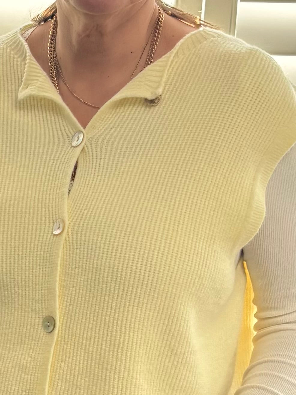 Lemon “Marnie” Knitted Waistcoat